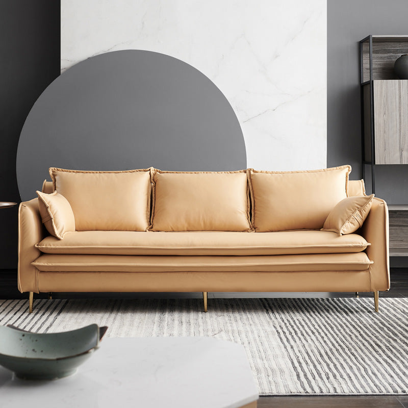 Tuxedo Bran Mélange de coton contemporain / Faux Couber / Velvet Sofa Couch