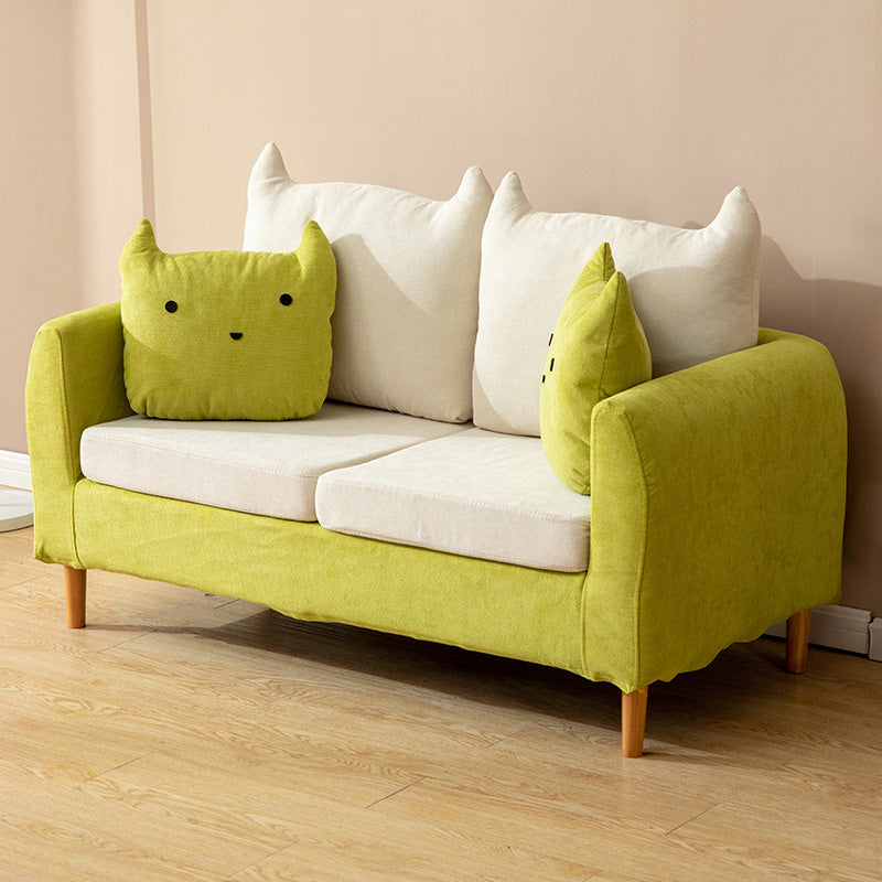 Contemporary Tuxedo Arm Sofa Washable Standard Sofa for Living Room, Apartment Green-White Clearhalo 'furn' 'furn_sofas' 'Furniture' 'Living Room Furniture' 'Sofa' 'sofas' 5513905