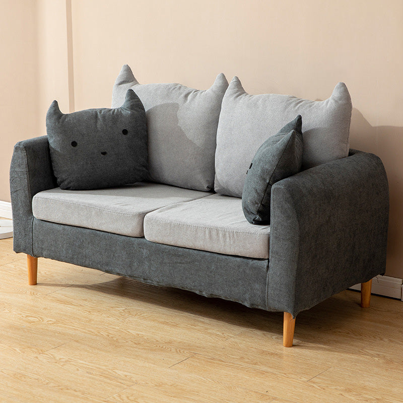Contemporary Tuxedo Arm Sofa Washable Standard Sofa for Living Room, Apartment Dark Grey Light Grey Clearhalo 'furn' 'furn_sofas' 'Furniture' 'Living Room Furniture' 'Sofa' 'sofas' 5513914
