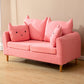 Contemporary Tuxedo Arm Sofa Washable Standard Sofa for Living Room, Apartment Pink Clearhalo 'furn' 'furn_sofas' 'Furniture' 'Living Room Furniture' 'Sofa' 'sofas' 5513922