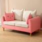 Contemporary Tuxedo Arm Sofa Washable Standard Sofa for Living Room, Apartment White Pink Clearhalo 'furn' 'furn_sofas' 'Furniture' 'Living Room Furniture' 'Sofa' 'sofas' 5513925