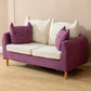 Contemporary Tuxedo Arm Sofa Washable Standard Sofa for Living Room, Apartment White-Purple Clearhalo 'furn' 'furn_sofas' 'Furniture' 'Living Room Furniture' 'Sofa' 'sofas' 5513928