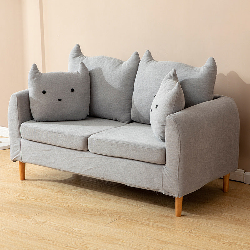Contemporary Tuxedo Arm Sofa Washable Standard Sofa for Living Room, Apartment Light Gray Clearhalo 'furn' 'furn_sofas' 'Furniture' 'Living Room Furniture' 'Sofa' 'sofas' 5513930