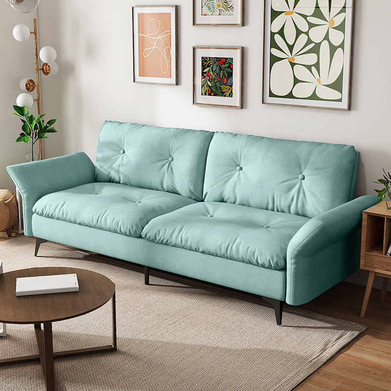 グラムタフトスプリットバックフレアアームリビングルーム2シーター静止ソファー