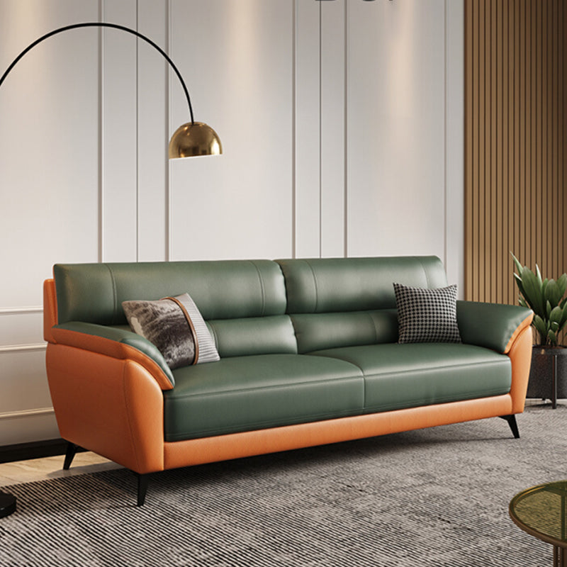 Sofá resistente a la mancha de brazo de almohada de almohada de almohada de costura verde.