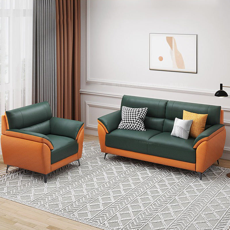 Sofá resistente a la mancha de brazo de almohada de almohada de almohada de costura verde.