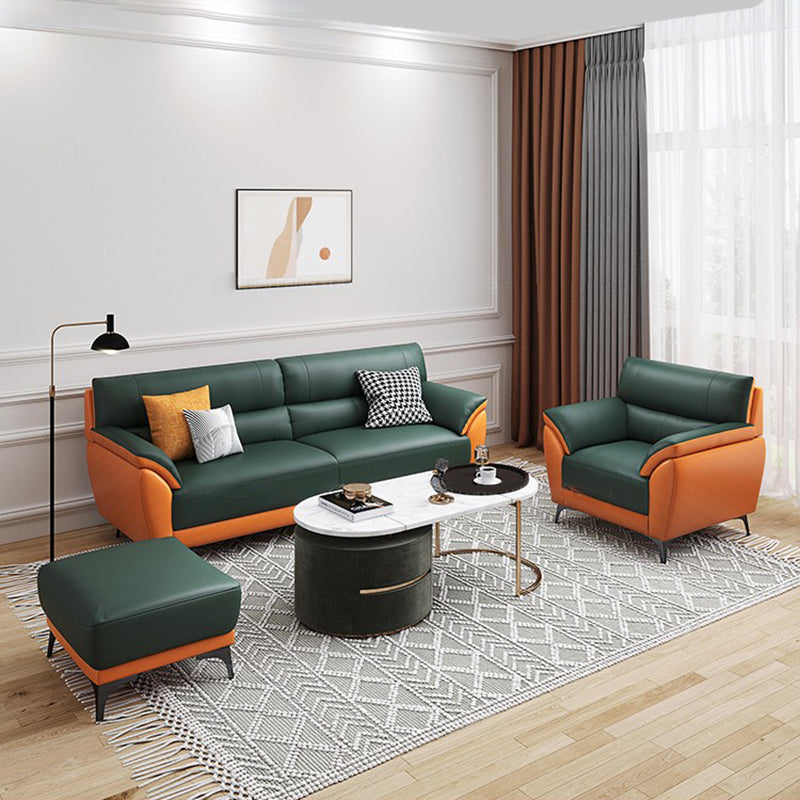 Sofá resistente a la mancha de brazo de almohada de almohada de almohada de costura verde.