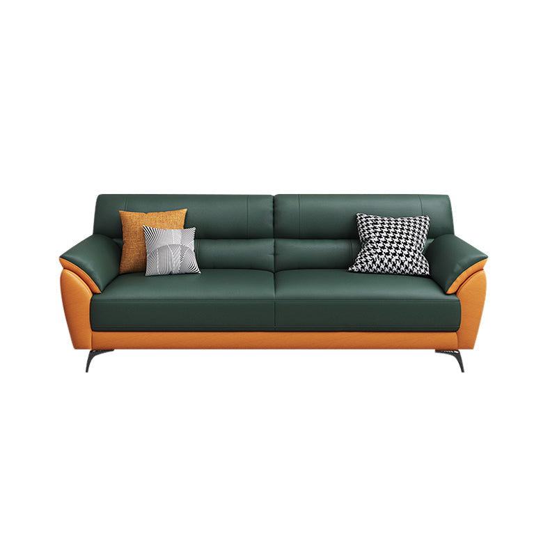 Sofá resistente a la mancha de brazo de almohada de almohada de almohada de costura verde.