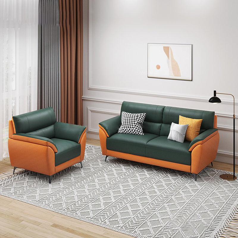 Sofá resistente a la mancha de brazo de almohada de almohada de almohada de costura verde.