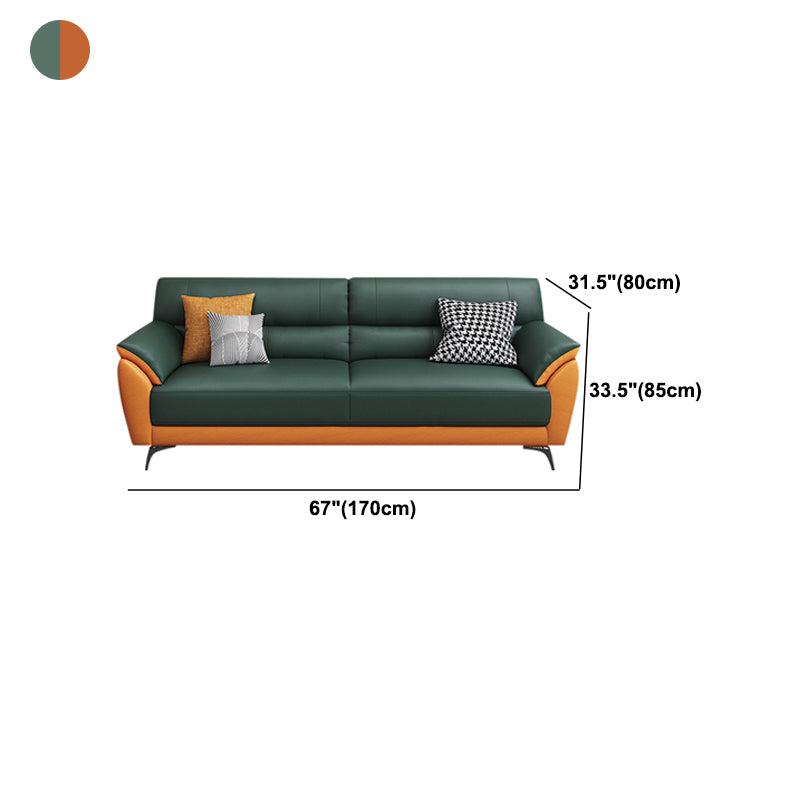 Sofá resistente a la mancha de brazo de almohada de almohada de almohada de costura verde.