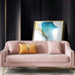Glam Sewn Pillow Back Living Room Slipcovered Sloped Arm Seating 77"L x 31.5"W x 35.5"H Nude Pink Clearhalo 'furn' 'furn_sofas' 'Furniture' 'Living Room Furniture' 'Sofa' 'sofas' 5513998