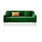 Glam Sewn Pillow Back Living Room Slipcovered Sloped Arm Seating Peacock Green Clearhalo 'furn' 'furn_sofas' 'Furniture' 'Living Room Furniture' 'Sofa' 'sofas' 5513999