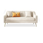 Glam Sewn Pillow Back Living Room Slipcovered Sloped Arm Seating Off-White Clearhalo 'furn' 'furn_sofas' 'Furniture' 'Living Room Furniture' 'Sofa' 'sofas' 5514009