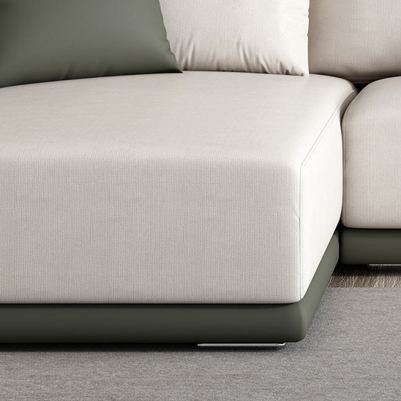 Faux Leather Sofa Sofa 37.40" D x 31.49" H Square Arm Sofa for Living Room Clearhalo 'furn' 'furn_sofas' 'Furniture' 'Living Room Furniture' 'Sofa' 'sofas' 5514106