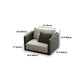 Faux Leather Sofa Sofa 37.40" D x 31.49" H Square Arm Sofa for Living Room Clearhalo 'furn' 'furn_sofas' 'Furniture' 'Living Room Furniture' 'Sofa' 'sofas' 5514108