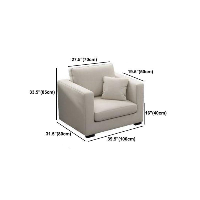 Divano a braccio quadrato 31.49 "d x 33,46" H divano posteriore sciolto per soggiorno