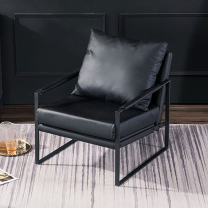 Sofá de brazo cuadrado de cuero moderno de mediados de siglo 32.2 "H para sala de estar