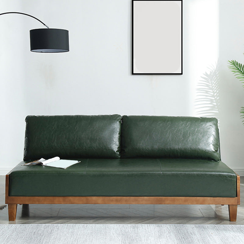 28,3 "H Faux Leder Armless Cabrio -Sofa für Wohnzimmer