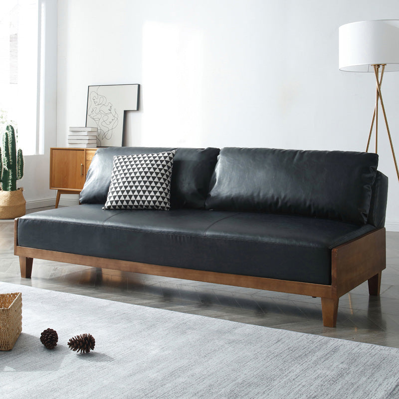 28,3 "H Faux Leder Armless Cabrio -Sofa für Wohnzimmer