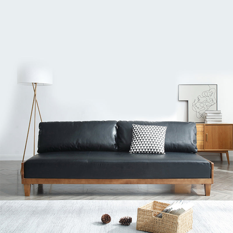 28,3 "H Faux Leder Armless Cabrio -Sofa für Wohnzimmer