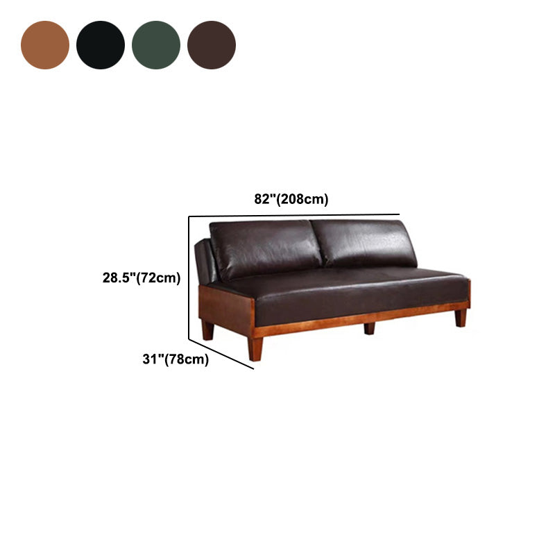 28,3 "H Faux Leder Armless Cabrio -Sofa für Wohnzimmer
