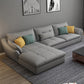 Contemporary Faux Leather Sectional L-Shape Stain-Resistant Dark Gray Sofa