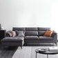 Contemporary Stain-Resistant Faux Leather Dark Gray for Living Room Sofa