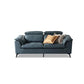 Contemporary Stain-Resistant Faux Leather Dark Gray for Living Room Sofa
