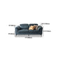 Contemporary Stain-Resistant Faux Leather Dark Gray for Living Room Sofa