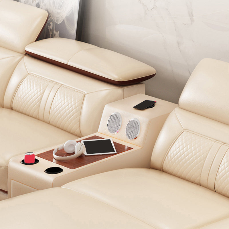 Divano e chaise con armi inclinate resistenti alla vera pelle contemporanea divano e chaise