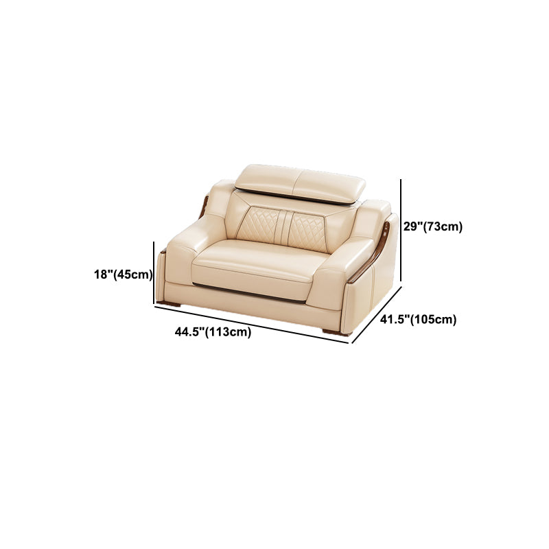 Divano e chaise con armi inclinate resistenti alla vera pelle contemporanea divano e chaise