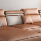 Contemporary Stain-Resistant Faux Leather 4-Seater L-Shape Sofa