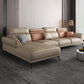 Contemporary Stain-Resistant Faux Leather 4-Seater L-Shape Sofa