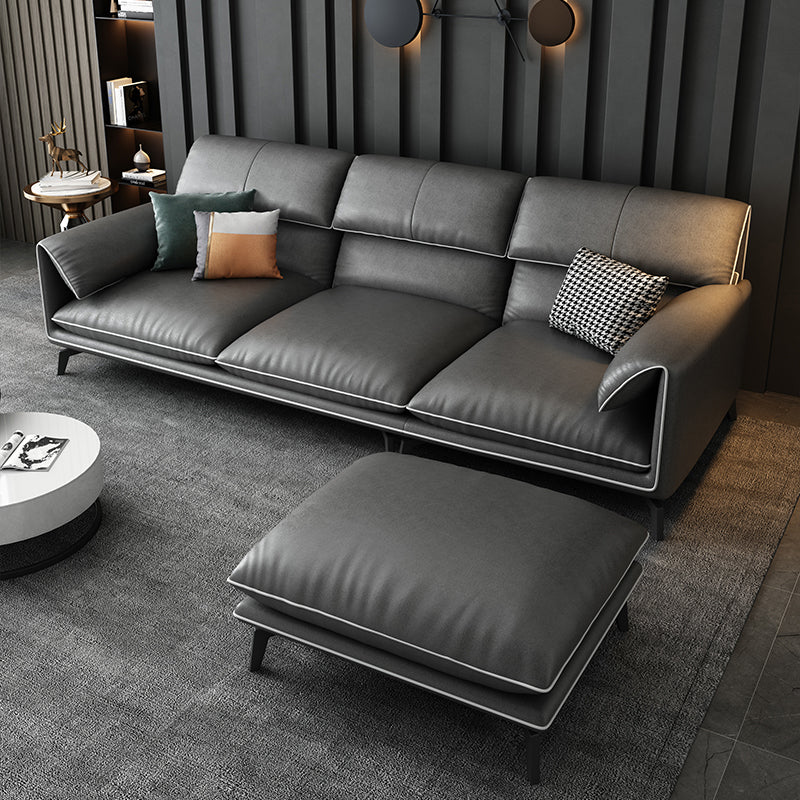 Contemporary Stain-Resistant Faux Leather for Living Room Sofa
