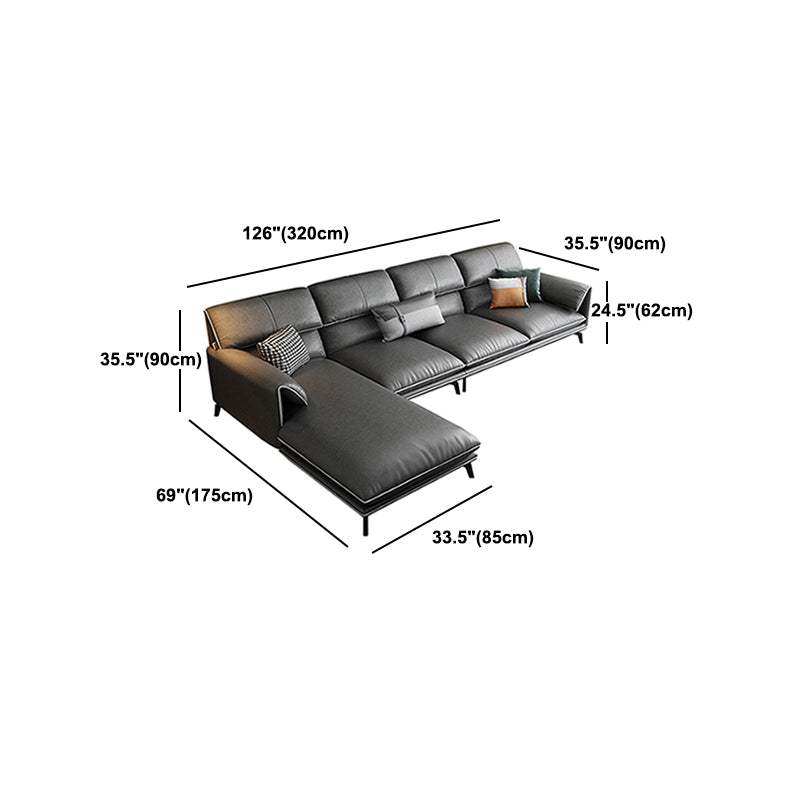 Contemporary Stain-Resistant Faux Leather for Living Room Sofa