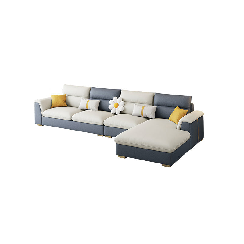 Glam 3/4 Seater Faux Leather Pillow Top Arm Sofa for Living Room