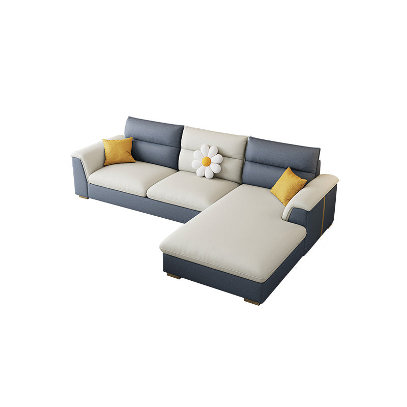 Glam 3/4 Seater Faux Leather Pillow Top Arm Sofa for Living Room