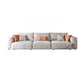 Square Armrest Belt Pillow Back Sofa Bed White Cloth Art Sofa