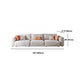 Square Armrest Belt Pillow Back Sofa Bed White Cloth Art Sofa