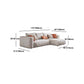 Square Armrest Belt Pillow Back Sofa Bed White Cloth Art Sofa