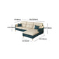 Glam Style Sofa Bed with Padded Leather and White Upholstery Sofa Clearhalo 'furn' 'furn_sectionals' 'Furniture' 'Living Room Furniture' 'Sectionals' 5514516