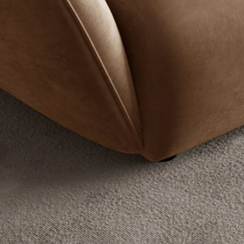 Nordic Wooden 3 Seater Sofa Chaise Dark Brown  Sloped Arm Sofa