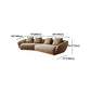 Nordic Wooden 3 Seater Sofa Chaise Dark Brown  Sloped Arm Sofa