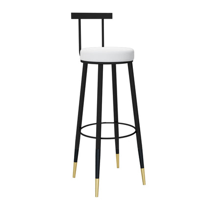 1/3/4/5 Pieces Glam Iron Bar Table Set Round Bistro Set with Black Faux Marble Top