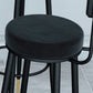 1/3/4/5 Pieces Glam Iron Bar Table Set Round Bistro Set with Black Faux Marble Top
