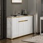 Artificial Wood Sideboard Modern Buffet Server Cabinet with Storage for Living Room