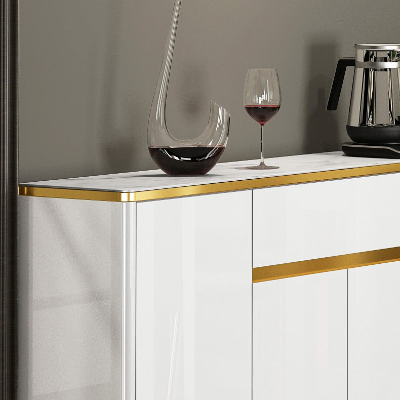 Artificial Wood Sideboard Modern Buffet Server Cabinet with Storage for Living Room