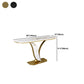 Table de la console de canapé à demi-lune en métal glamour