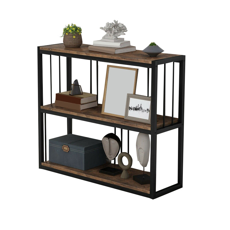 Console del pavimento del pavimento del rettangolo moderno con console in legno massiccio di metà secolo