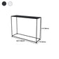 Contemporary Iron Rectangle Storage End Table with Shelf Frame Console Table